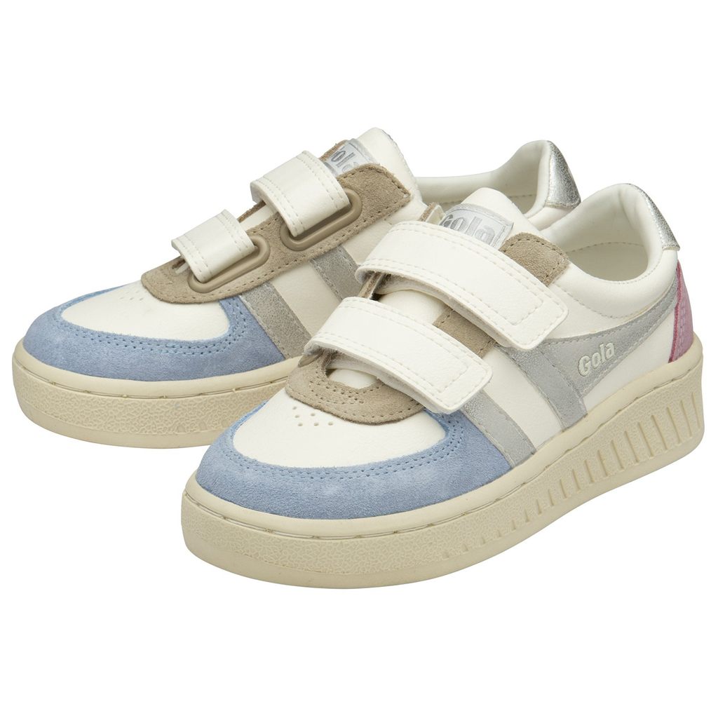 Gola Classics Grandslam Quadrant Strap Sneakers Hvite Sølv Norge | HCQDOL-619
