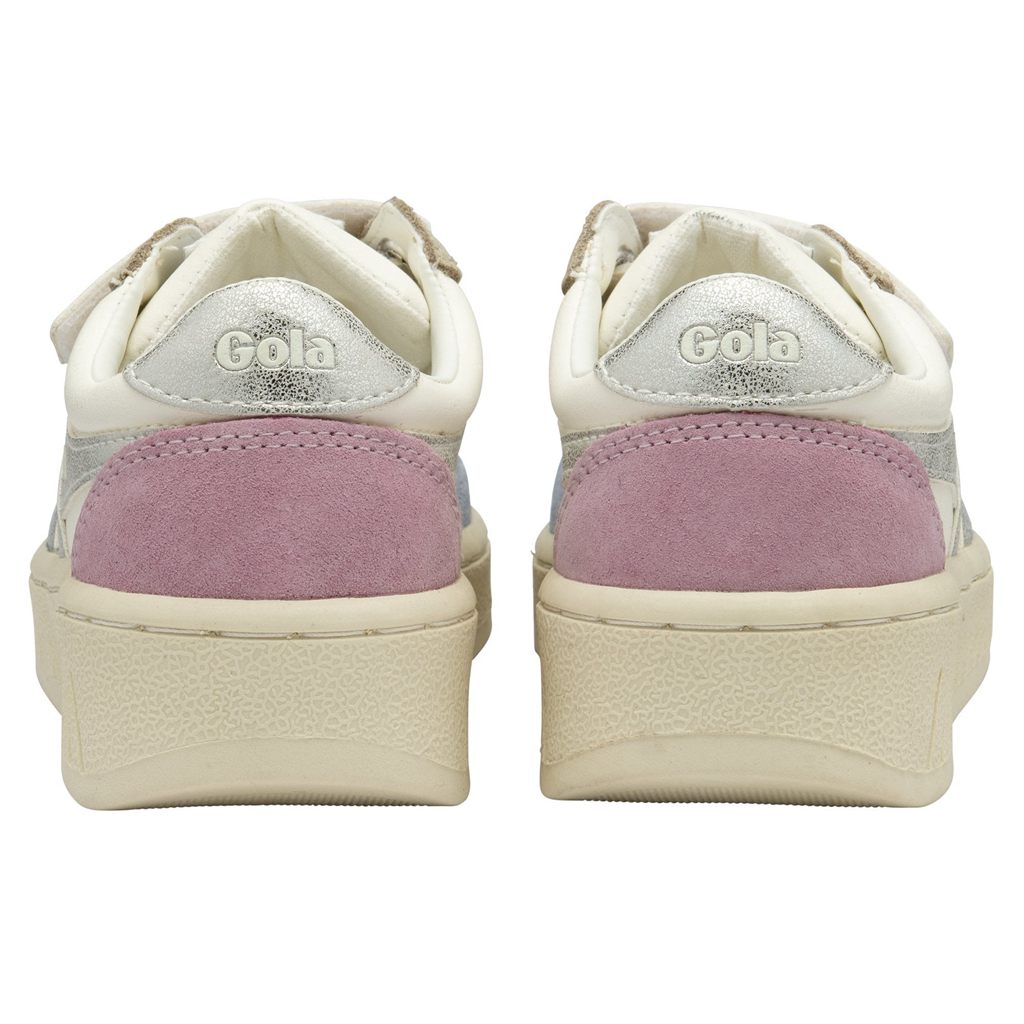 Gola Classics Grandslam Quadrant Strap Sneakers Hvite Sølv Norge | HCQDOL-619