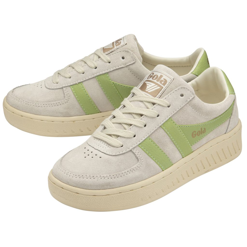 Gola Classics Grandslam Suede Sneakers Hvite Grønn Norge | CXKPWN-870