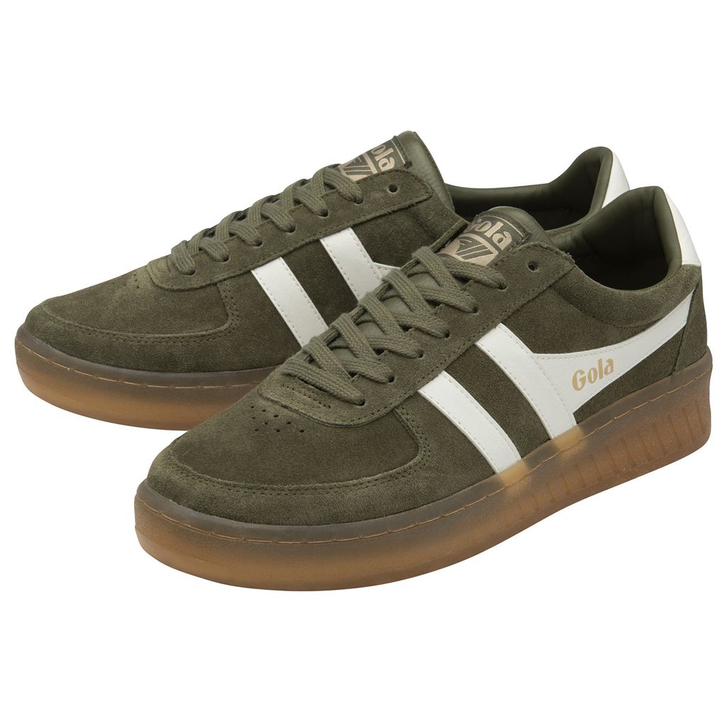 Gola Classics Grandslam Suede Sneakers Khaki Hvite Norge | GUFKSZ-941