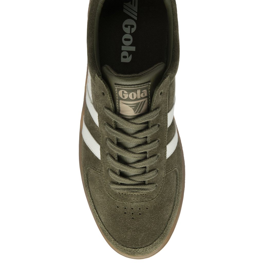 Gola Classics Grandslam Suede Sneakers Khaki Hvite Norge | GUFKSZ-941