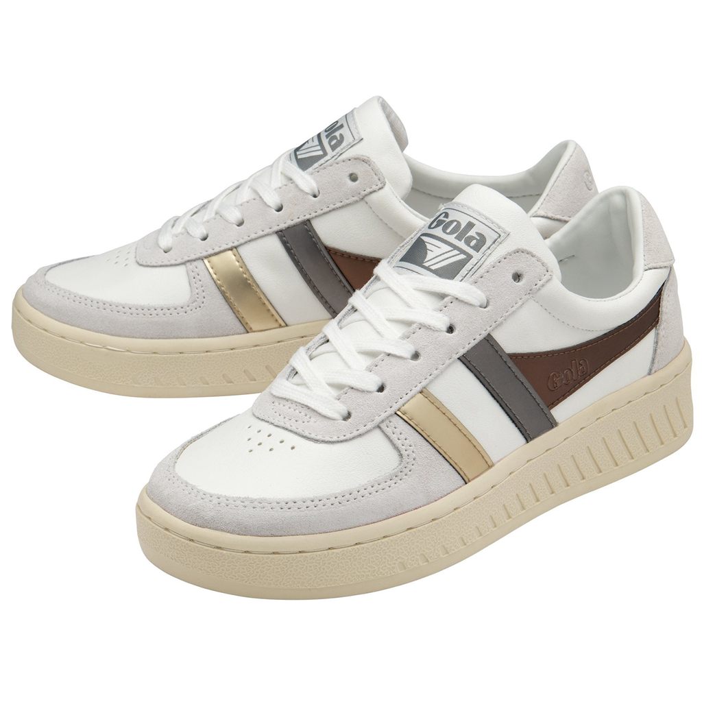Gola Classics Grandslam Trident Metallic Sneakers Hvite Gull Norge | GAYPLD-716