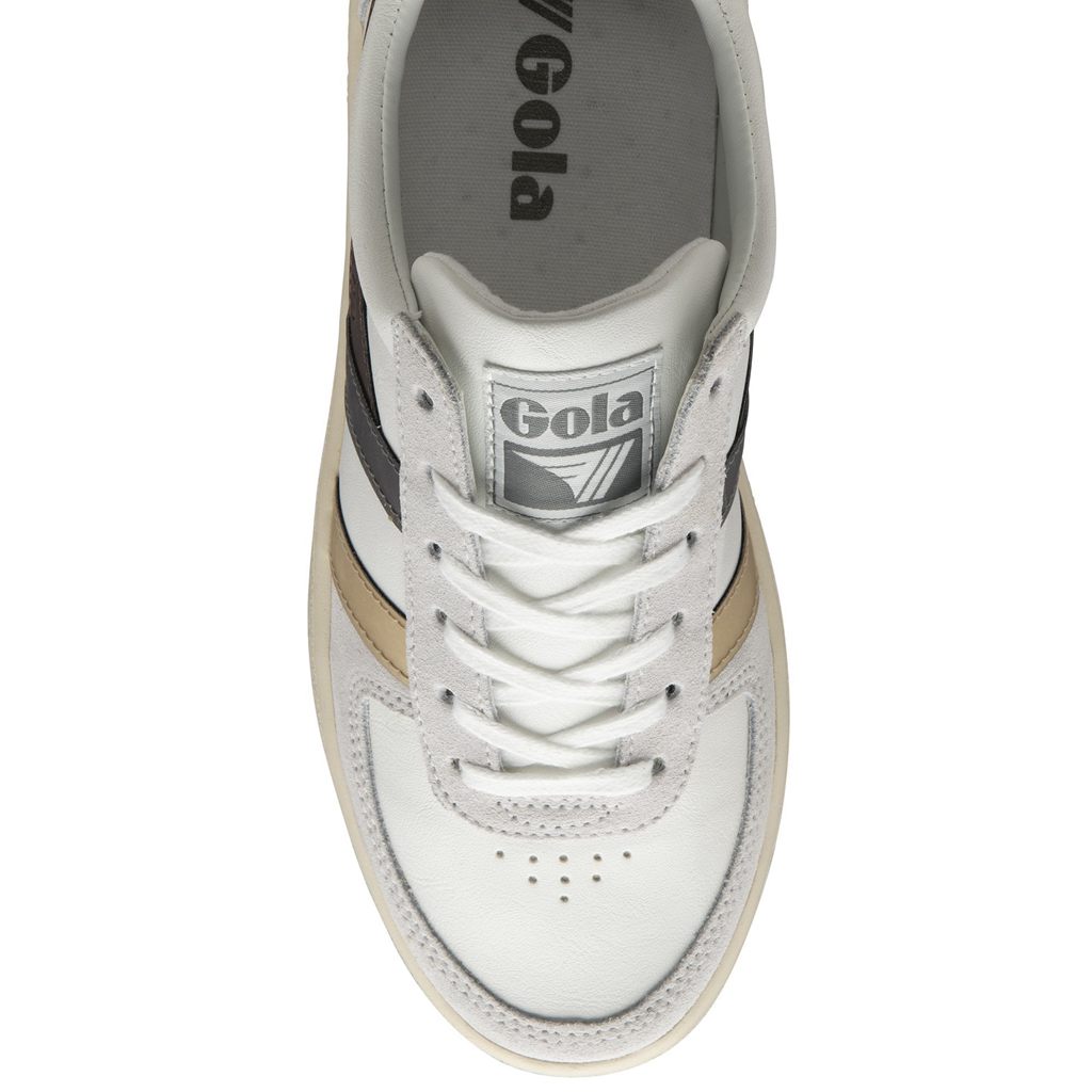 Gola Classics Grandslam Trident Metallic Sneakers Hvite Gull Norge | GAYPLD-716