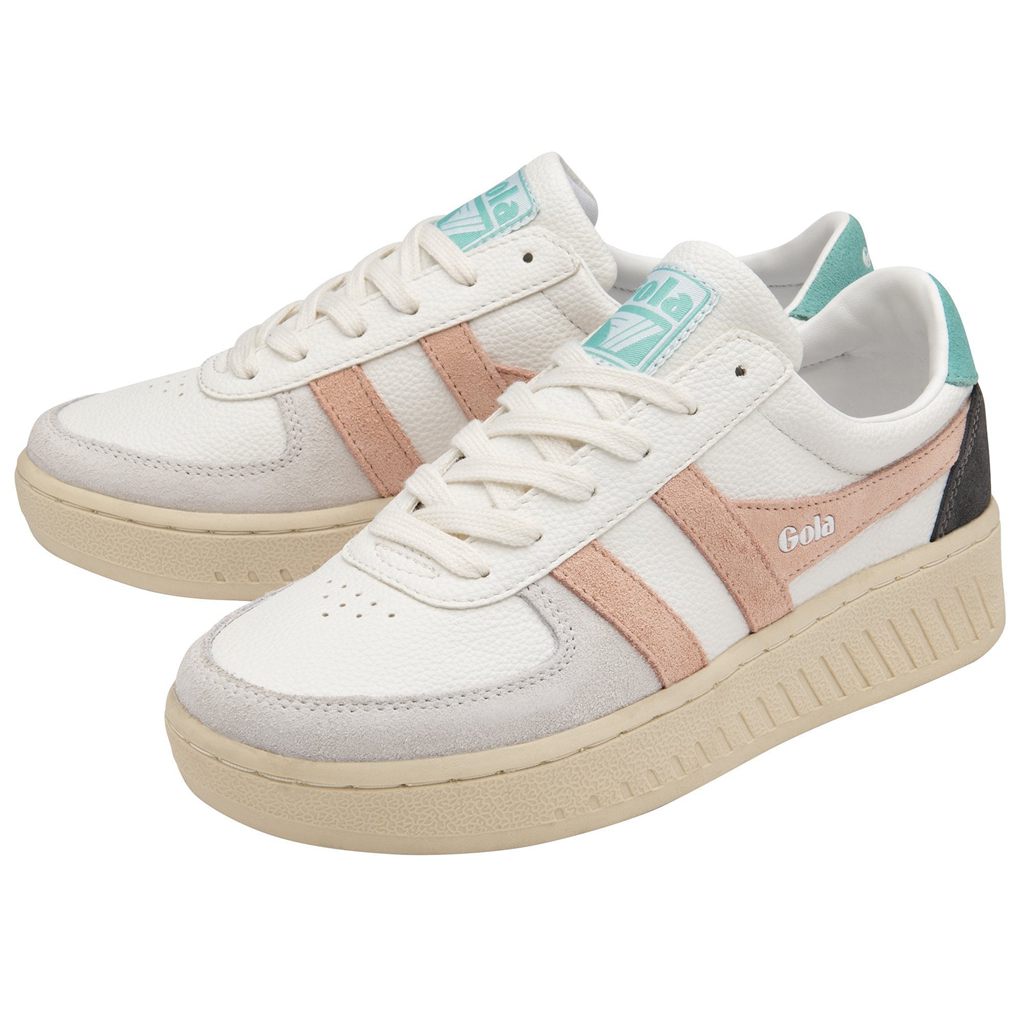 Gola Classics Grandslam Trident Sneakers Hvite Rosa Norge | WTERAO-456