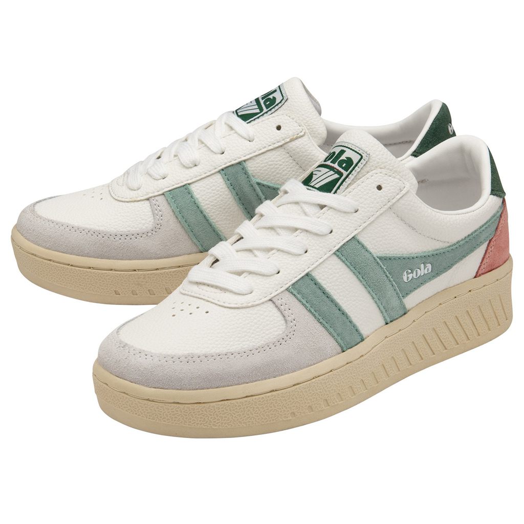 Gola Classics Grandslam Trident Sneakers Hvite Grønn Norge | ZHNYUL-721