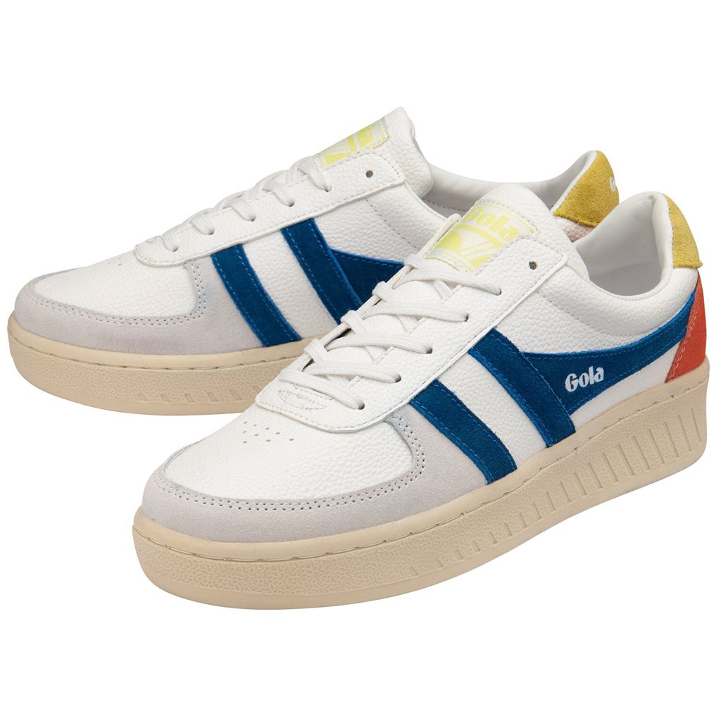 Gola Classics Grandslam Trident Sneakers Hvite Blå Norge | ZFXTQK-709