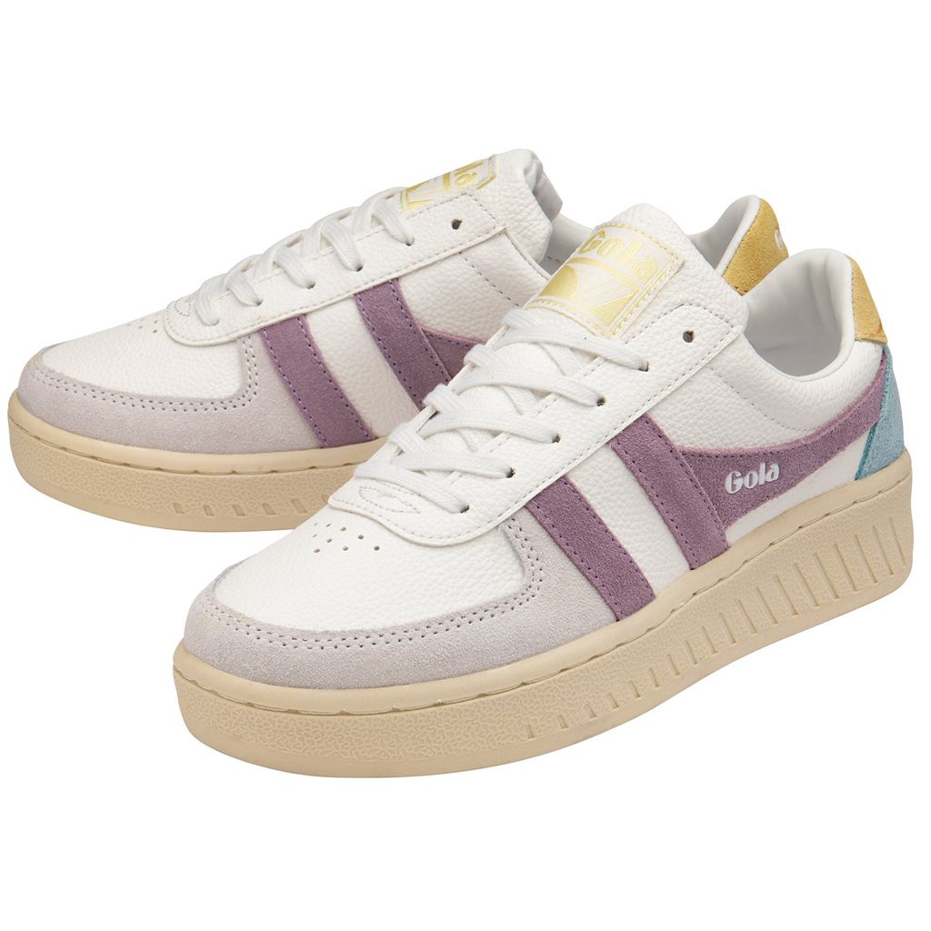 Gola Classics Grandslam Trident Sneakers Hvite Sitron Norge | YJGAZQ-538