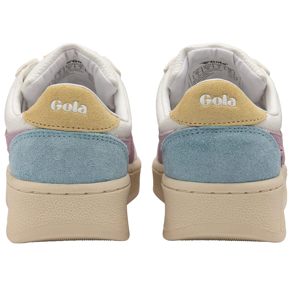 Gola Classics Grandslam Trident Sneakers Hvite Sitron Norge | YJGAZQ-538