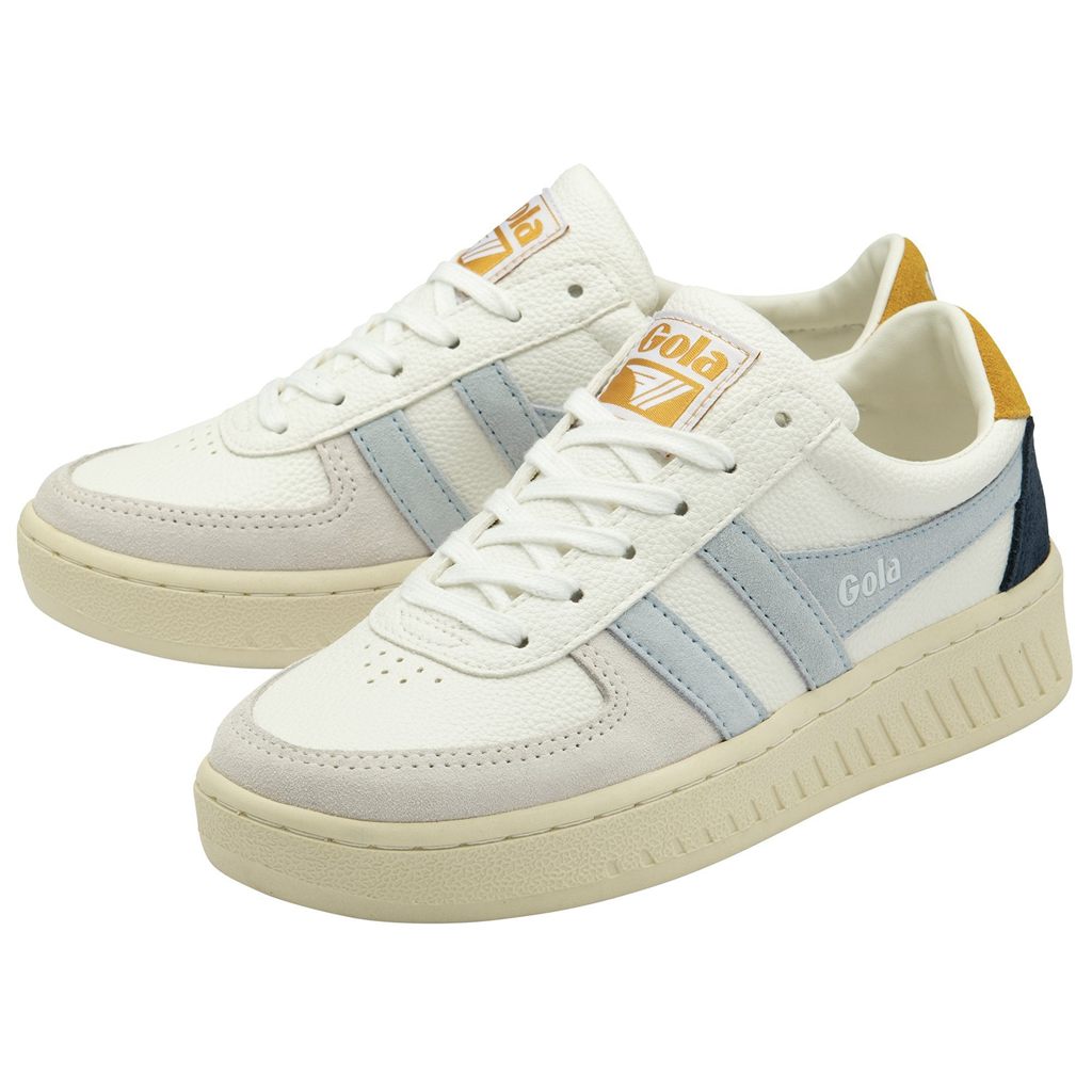 Gola Classics Grandslam Trident Sneakers Hvite Blå Norge | CYWHLV-360