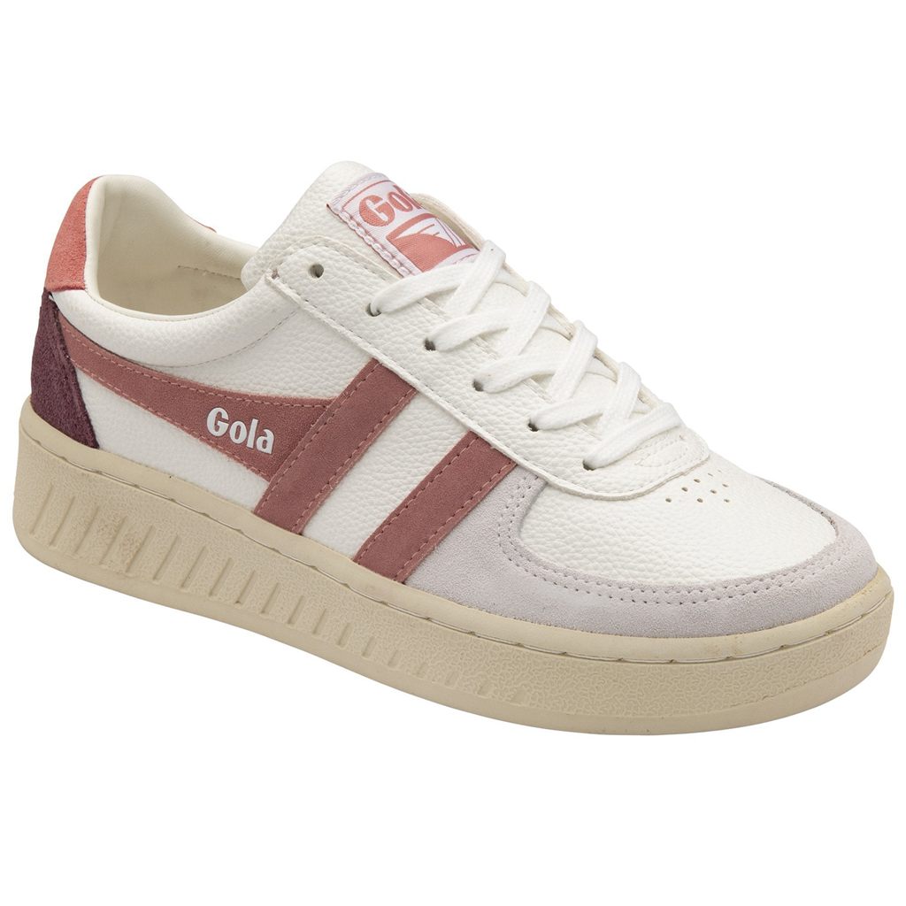 Gola Classics Grandslam Trident Sneakers Hvite Rosa Korall Rosa Norge | MJNABH-891