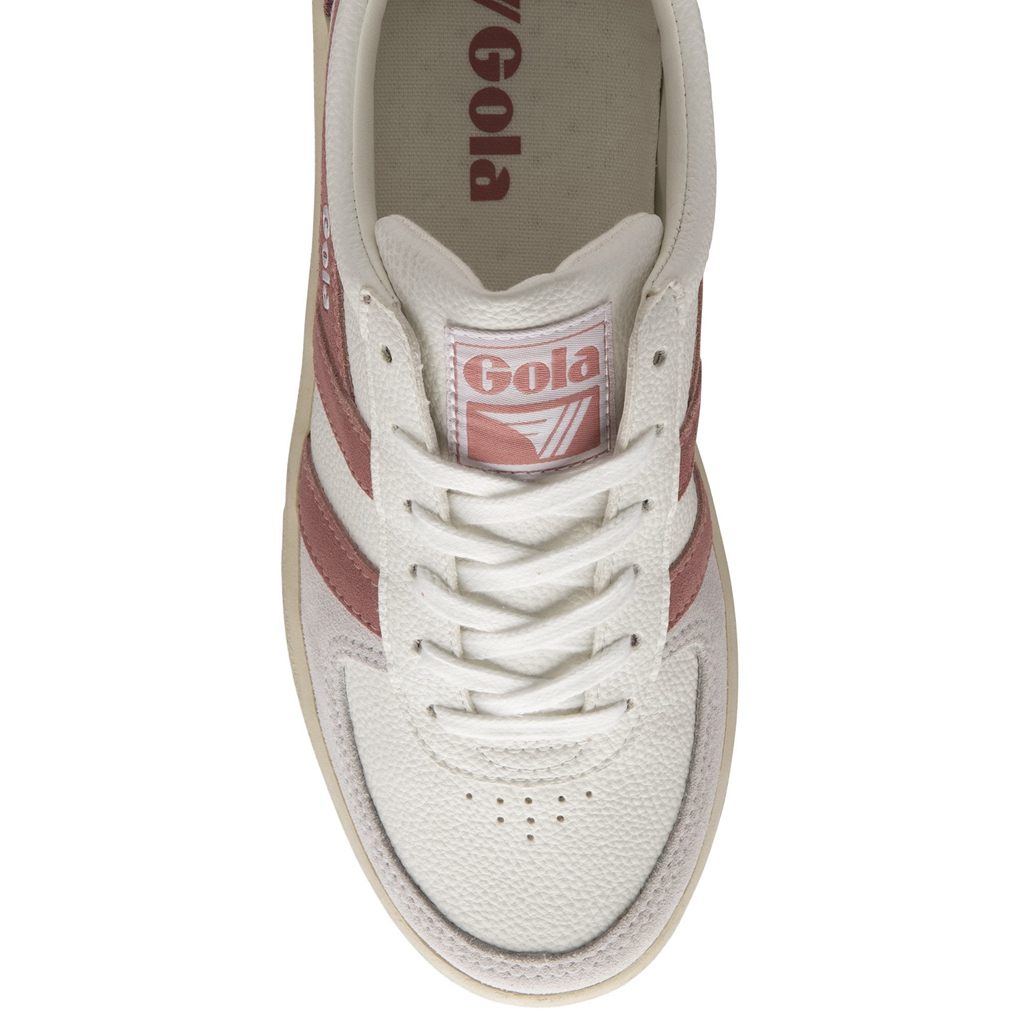 Gola Classics Grandslam Trident Sneakers Hvite Rosa Korall Rosa Norge | MJNABH-891