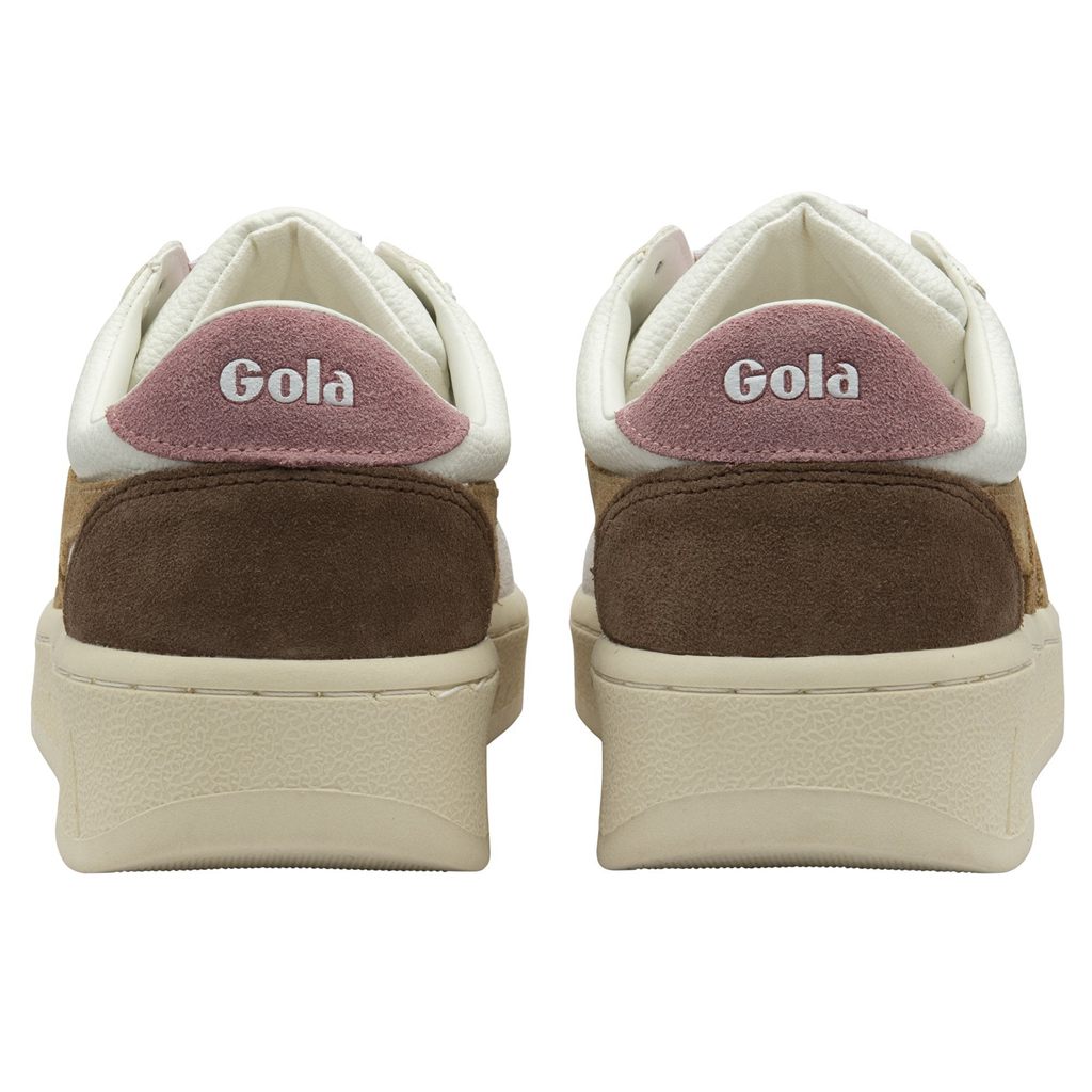 Gola Classics Grandslam Trident Sneakers Hvite Brune Rosa Norge | DFSEOJ-510