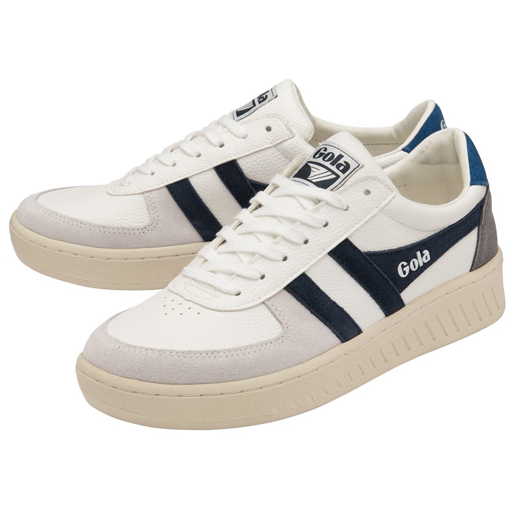 Gola Classics Grandslam Trident Sneakers Hvite Marineblå Blå Norge | ZXRQYN-725