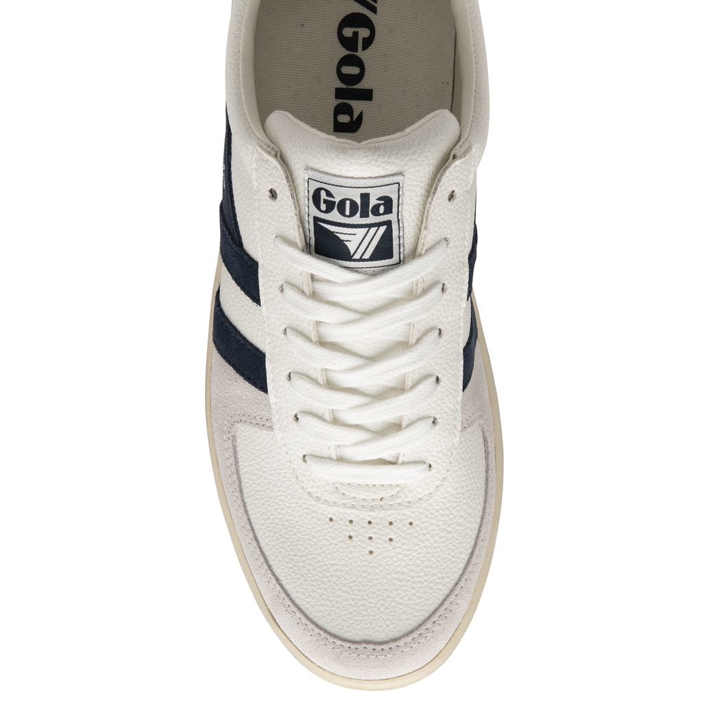 Gola Classics Grandslam Trident Sneakers Hvite Marineblå Blå Norge | ZXRQYN-725