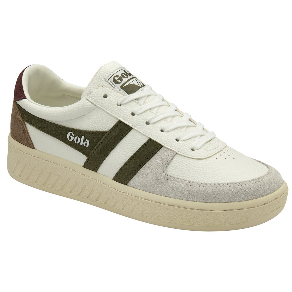 Gola Classics Grandslam Trident Sneakers Hvite Khaki Burgunder Norge | MZSVFE-317