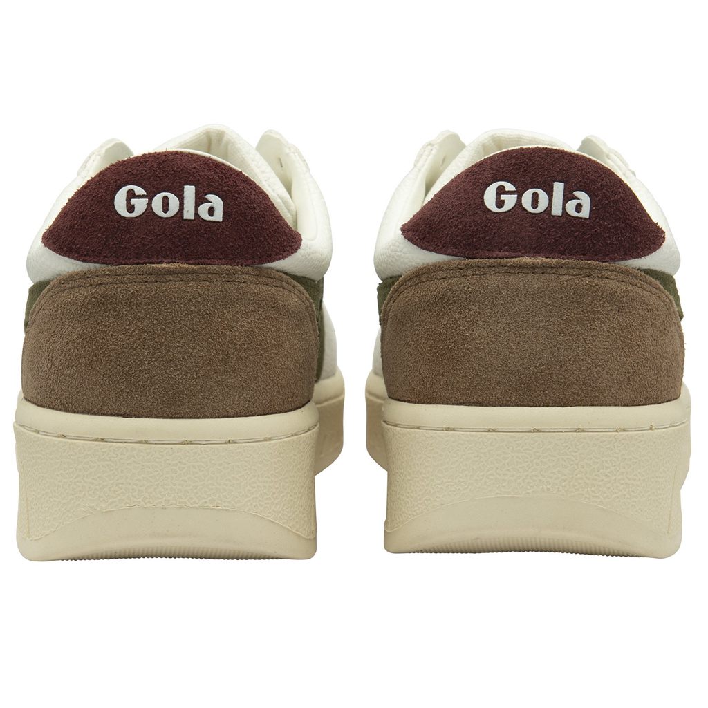Gola Classics Grandslam Trident Sneakers Hvite Khaki Burgunder Norge | MZSVFE-317
