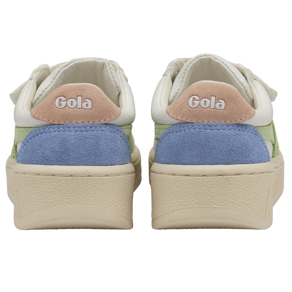 Gola Classics Grandslam Trident Strap Sneakers Hvite Grønn Rosa Norge | FCMXGQ-278