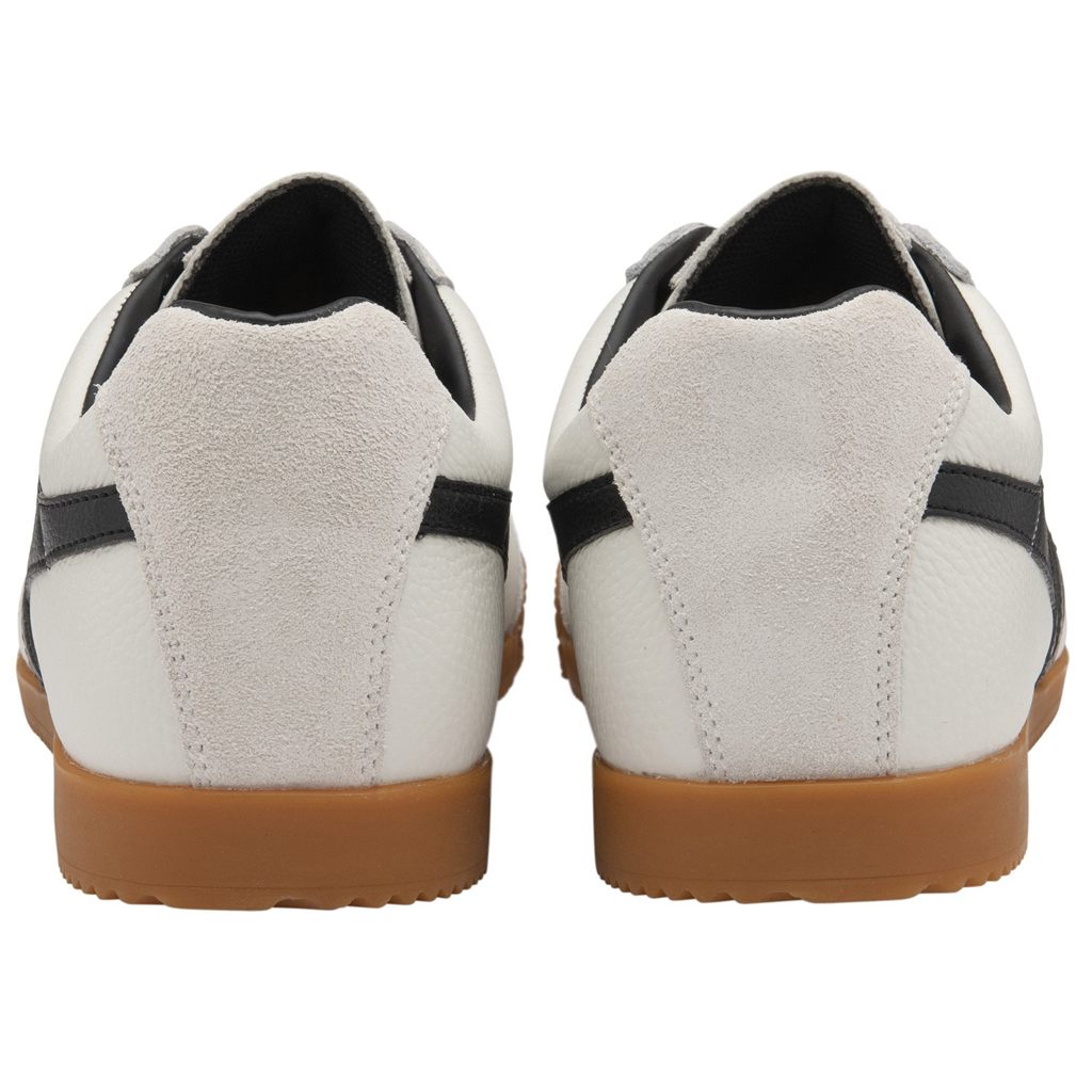 Gola Classics Harrier Leather Sneakers Hvite Svarte Svarte Norge | CQMAJK-964