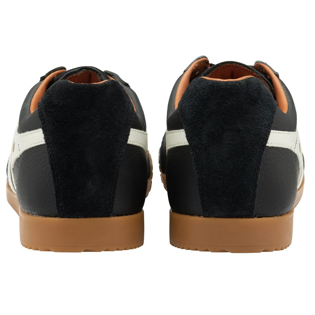 Gola Classics Harrier Leather Sneakers Svarte Hvite Oransje Norge | ZOIYNA-372