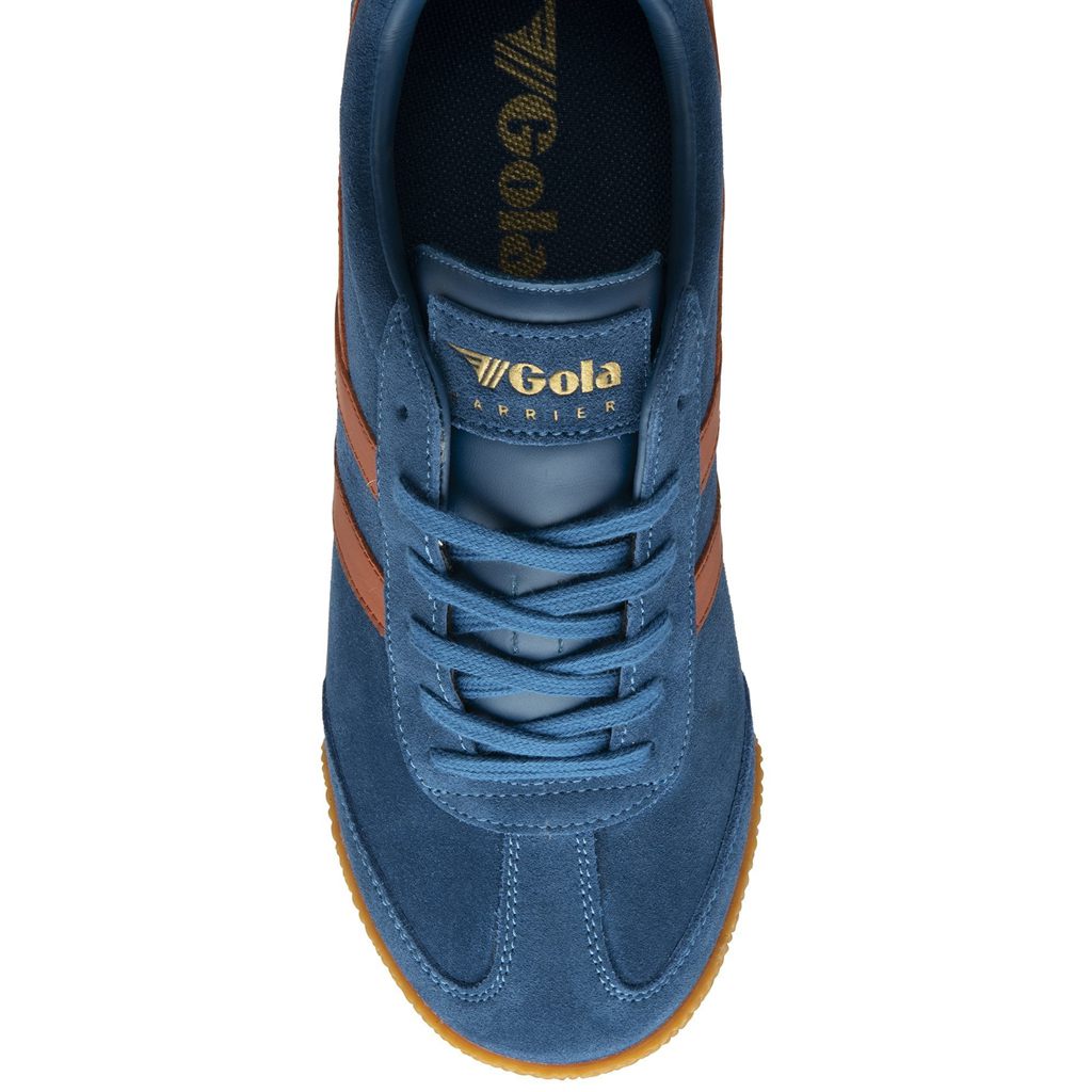 Gola Classics Harrier Suede Sneakers Blå Oransje Norge | WUMXDZ-873