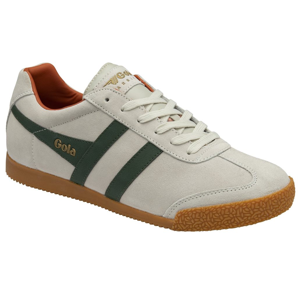 Gola Classics Harrier Suede Sneakers Hvite Oransje Norge | NBUGIP-748