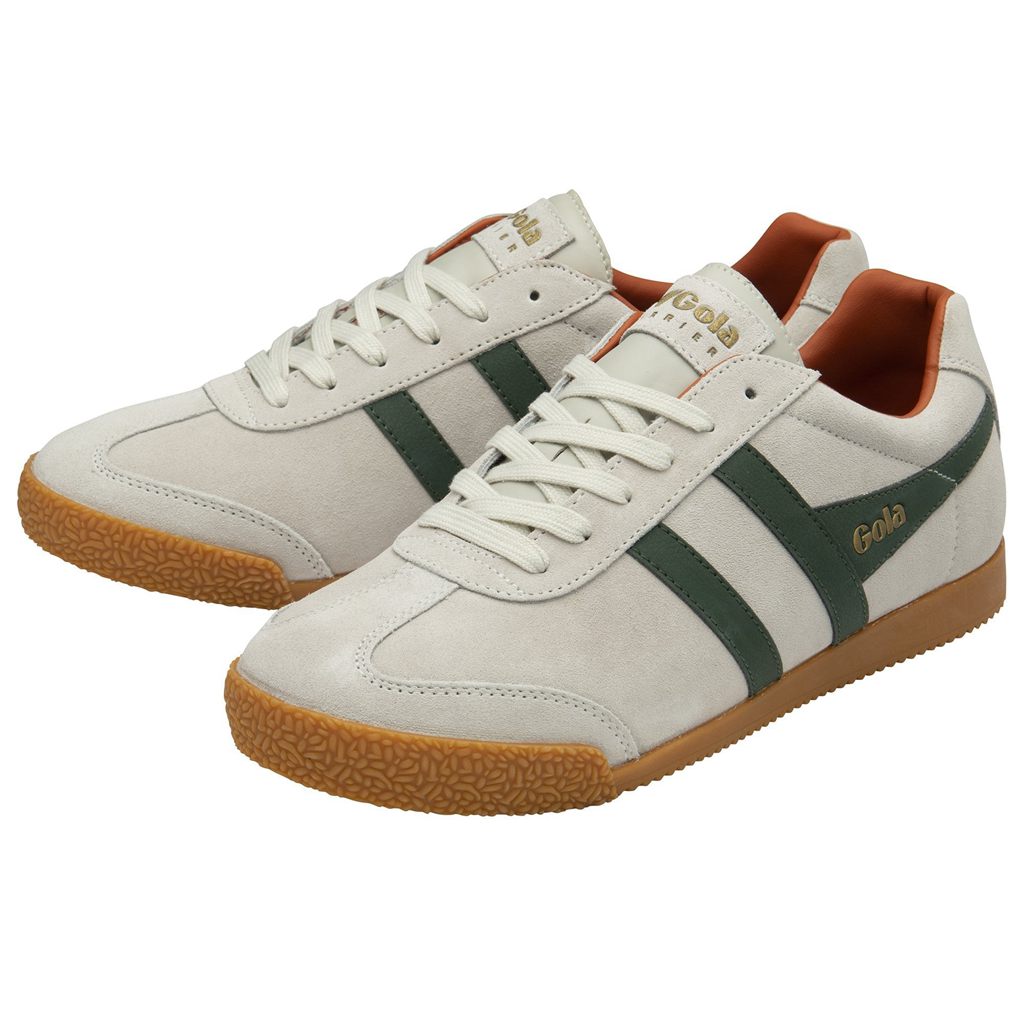 Gola Classics Harrier Suede Sneakers Hvite Oransje Norge | NBUGIP-748