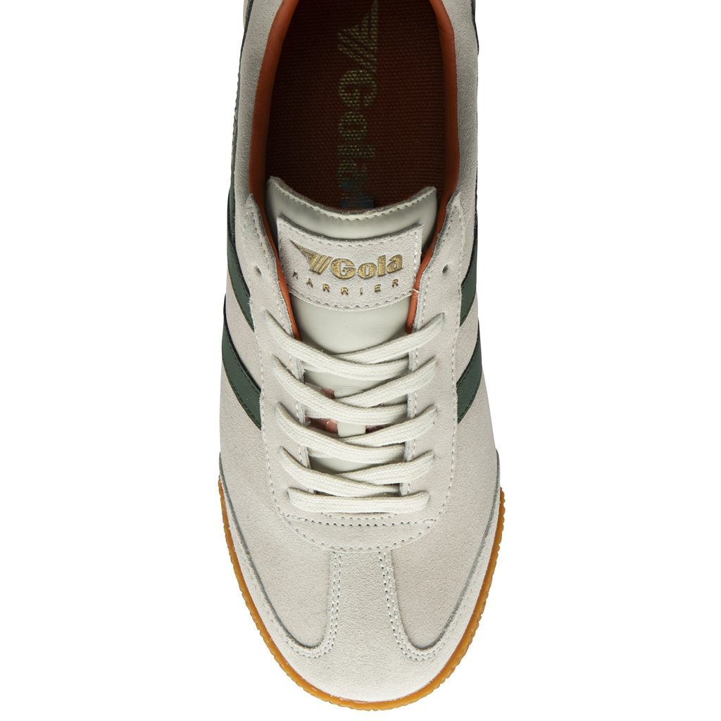 Gola Classics Harrier Suede Sneakers Hvite Oransje Norge | NBUGIP-748