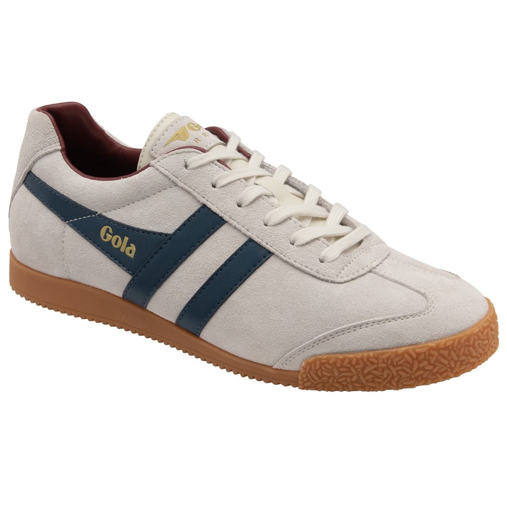 Gola Classics Harrier Suede Sneakers Hvite Blå Dyp Rød Norge | VGTAFW-203