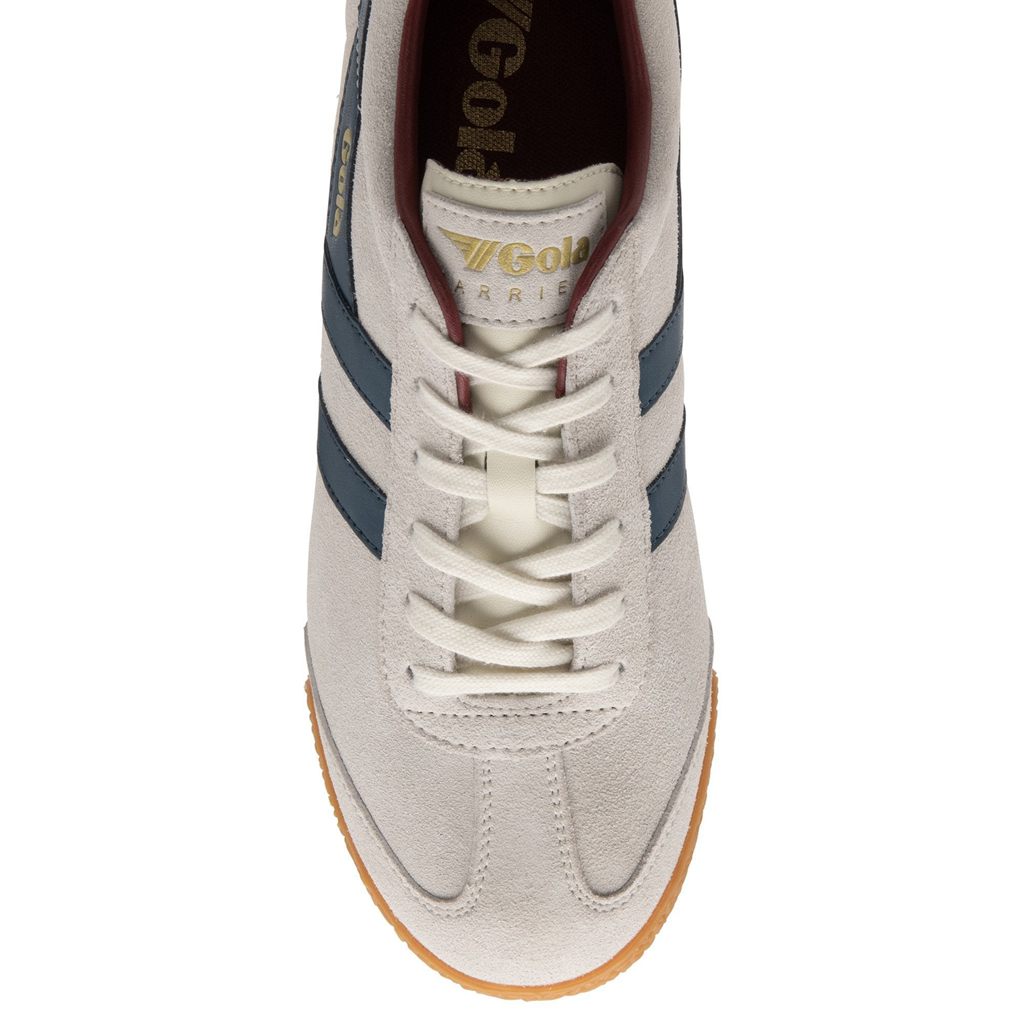 Gola Classics Harrier Suede Sneakers Hvite Blå Dyp Rød Norge | VGTAFW-203
