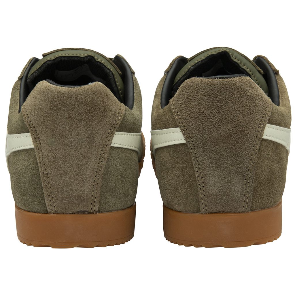 Gola Classics Harrier Suede Sneakers Khaki Hvite Svarte Norge | SVEYOG-483