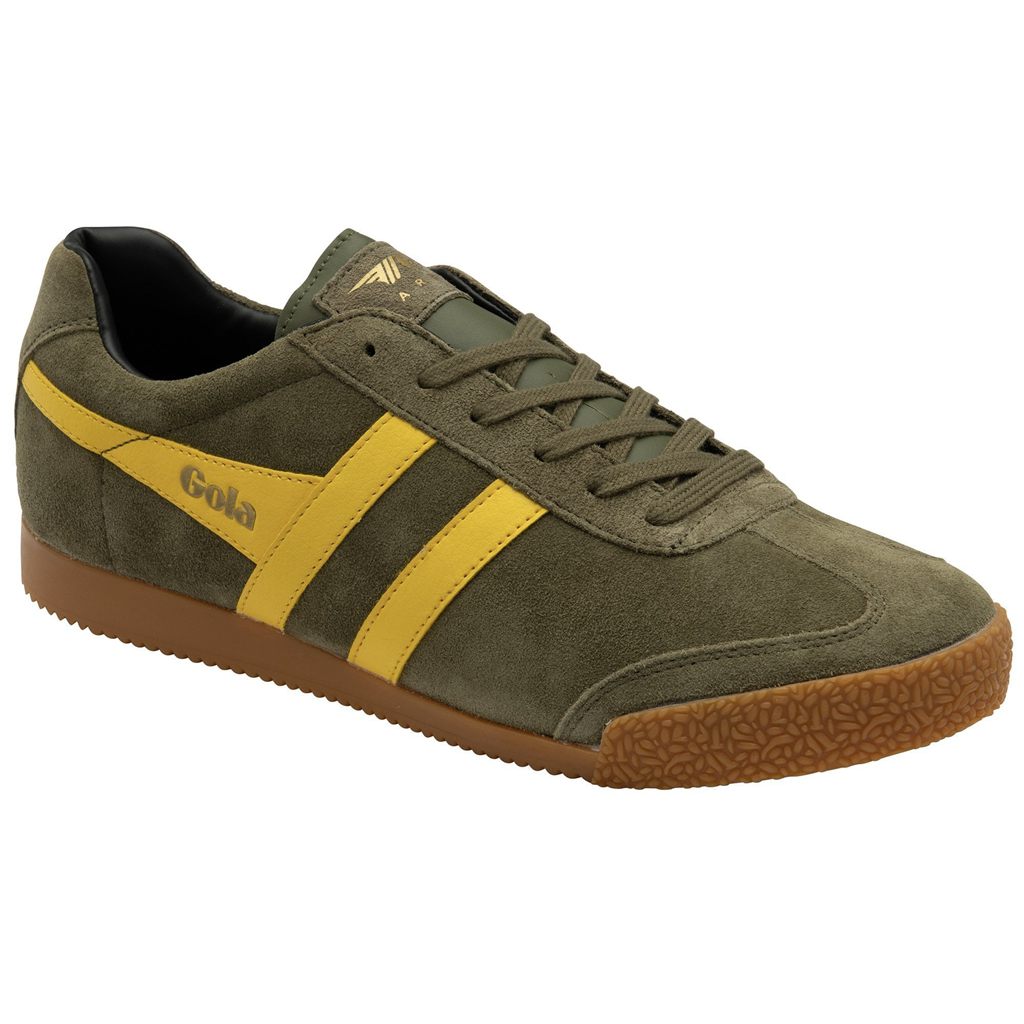 Gola Classics Harrier Suede Sneakers Khaki Svarte Norge | PTZUEG-462