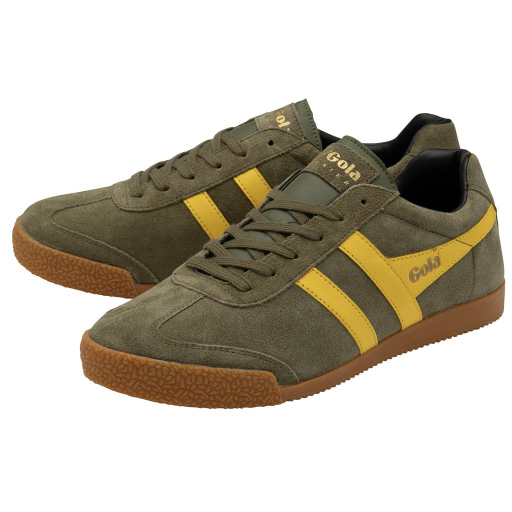 Gola Classics Harrier Suede Sneakers Khaki Svarte Norge | PTZUEG-462