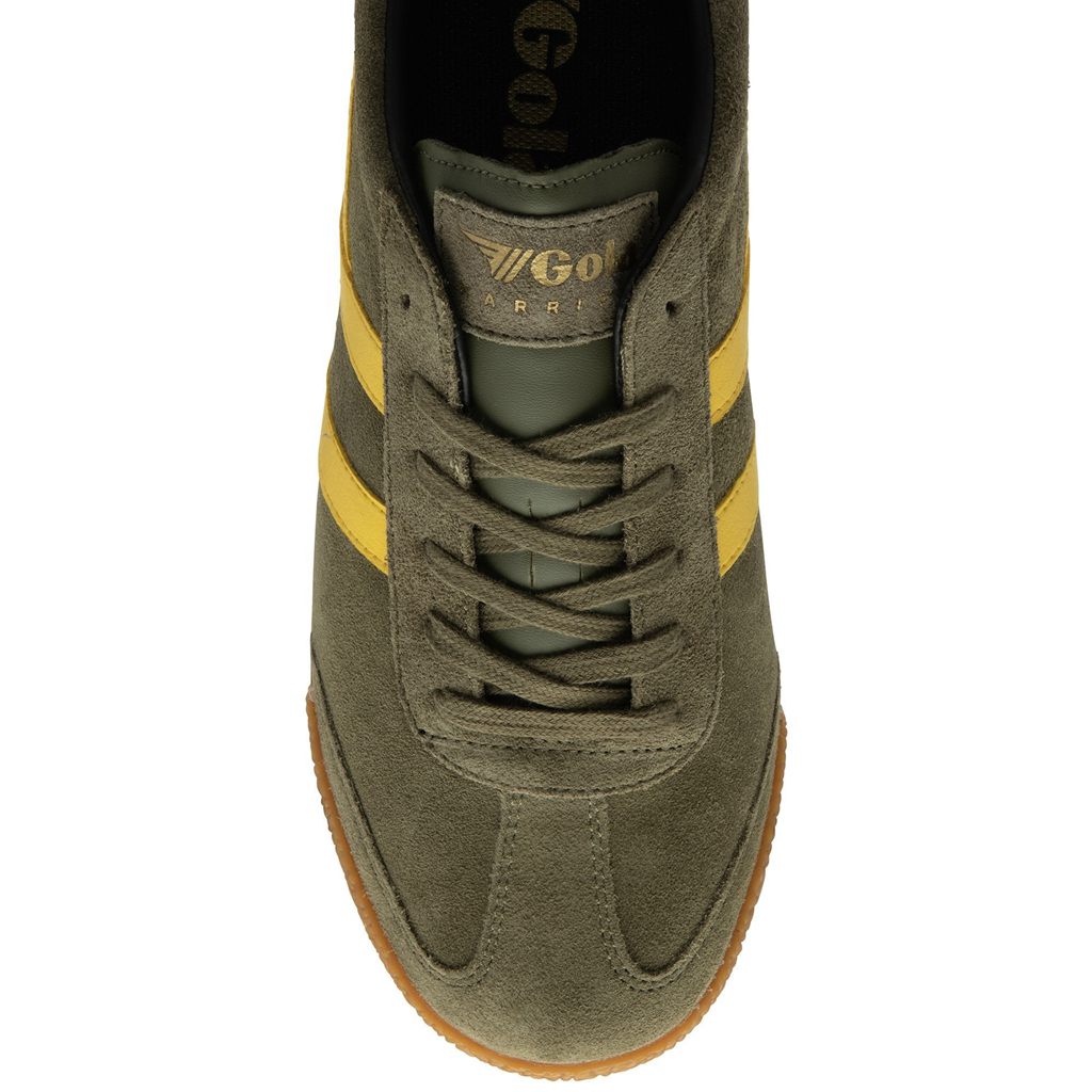 Gola Classics Harrier Suede Sneakers Khaki Svarte Norge | PTZUEG-462