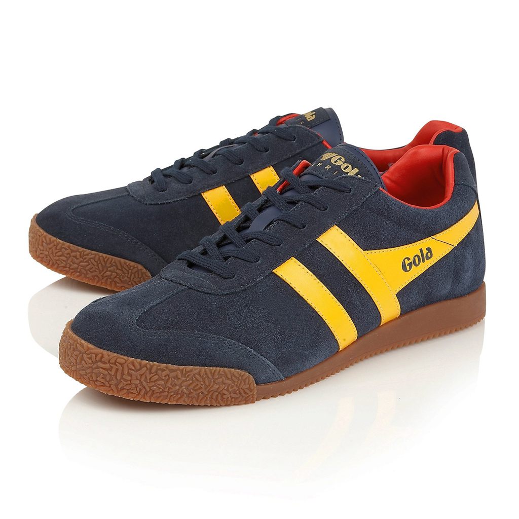 Gola Classics Harrier Suede Sneakers Marineblå Rød Norge | DJBGPM-490