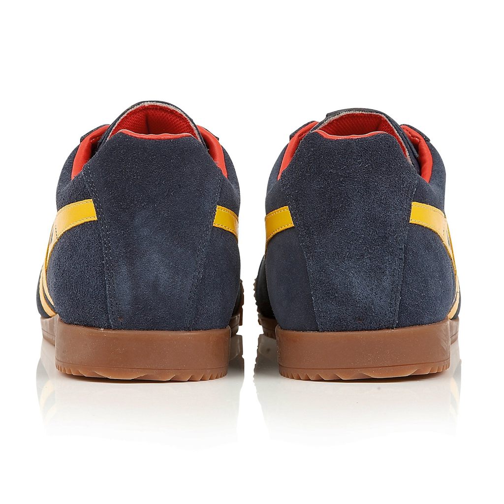 Gola Classics Harrier Suede Sneakers Marineblå Rød Norge | DJBGPM-490