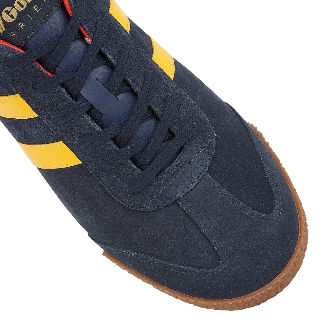 Gola Classics Harrier Suede Sneakers Marineblå Rød Norge | DJBGPM-490