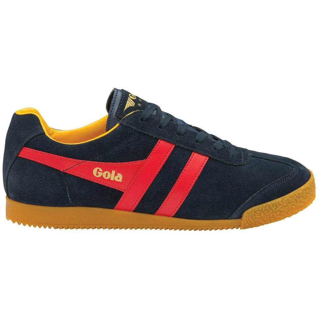 Gola Classics Harrier Suede Sneakers Marineblå Rød Norge | CWJVIP-427