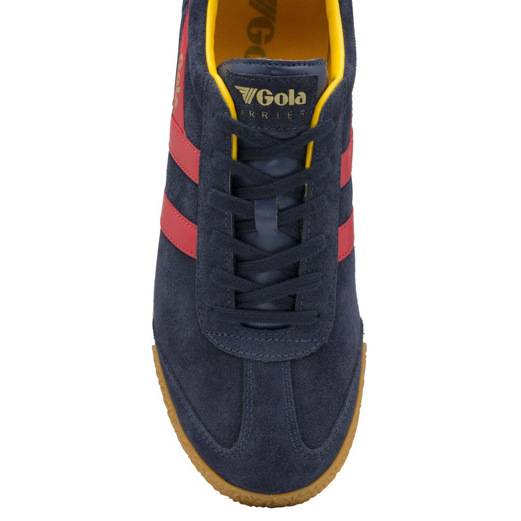 Gola Classics Harrier Suede Sneakers Marineblå Rød Norge | CWJVIP-427