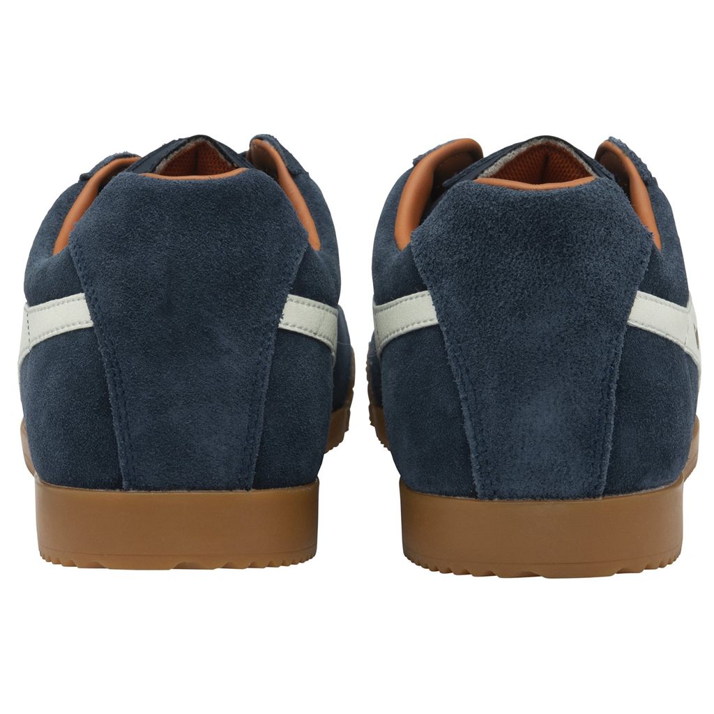 Gola Classics Harrier Suede Sneakers Marineblå Hvite Oransje Norge | QYVHSX-219