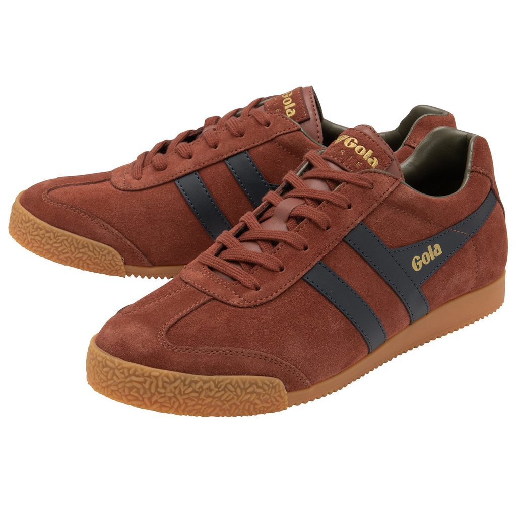Gola Classics Harrier Suede Sneakers Marineblå Khaki Norge | BTMVXK-384