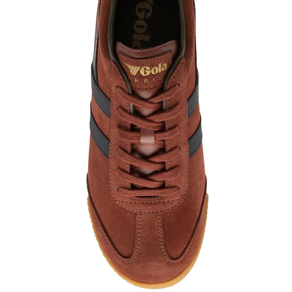 Gola Classics Harrier Suede Sneakers Marineblå Khaki Norge | BTMVXK-384