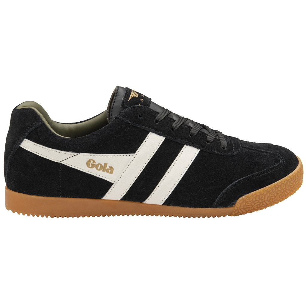 Gola Classics Harrier Suede Sneakers Svarte Hvite Khaki Norge | XWPDZT-193