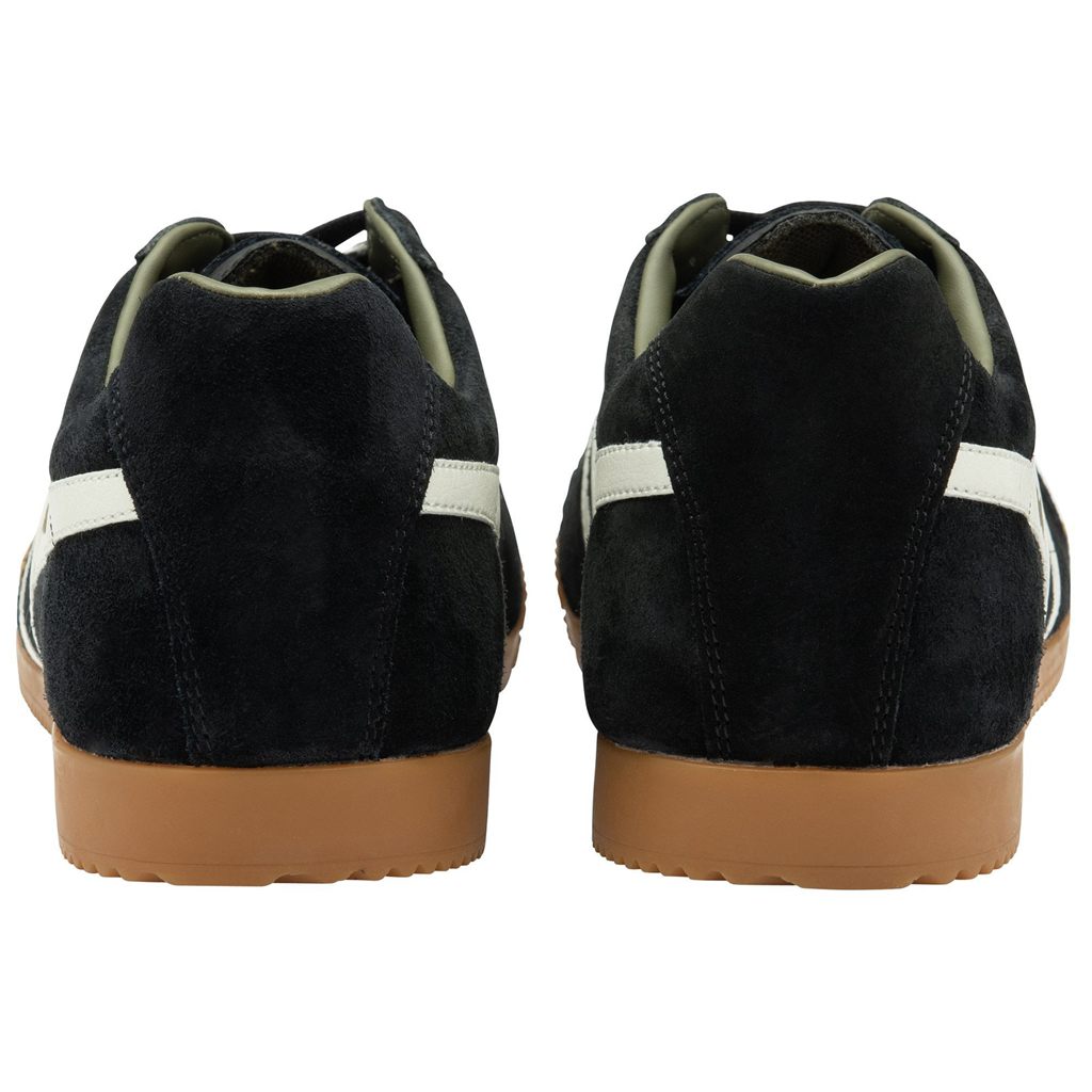 Gola Classics Harrier Suede Sneakers Svarte Hvite Khaki Norge | XWPDZT-193