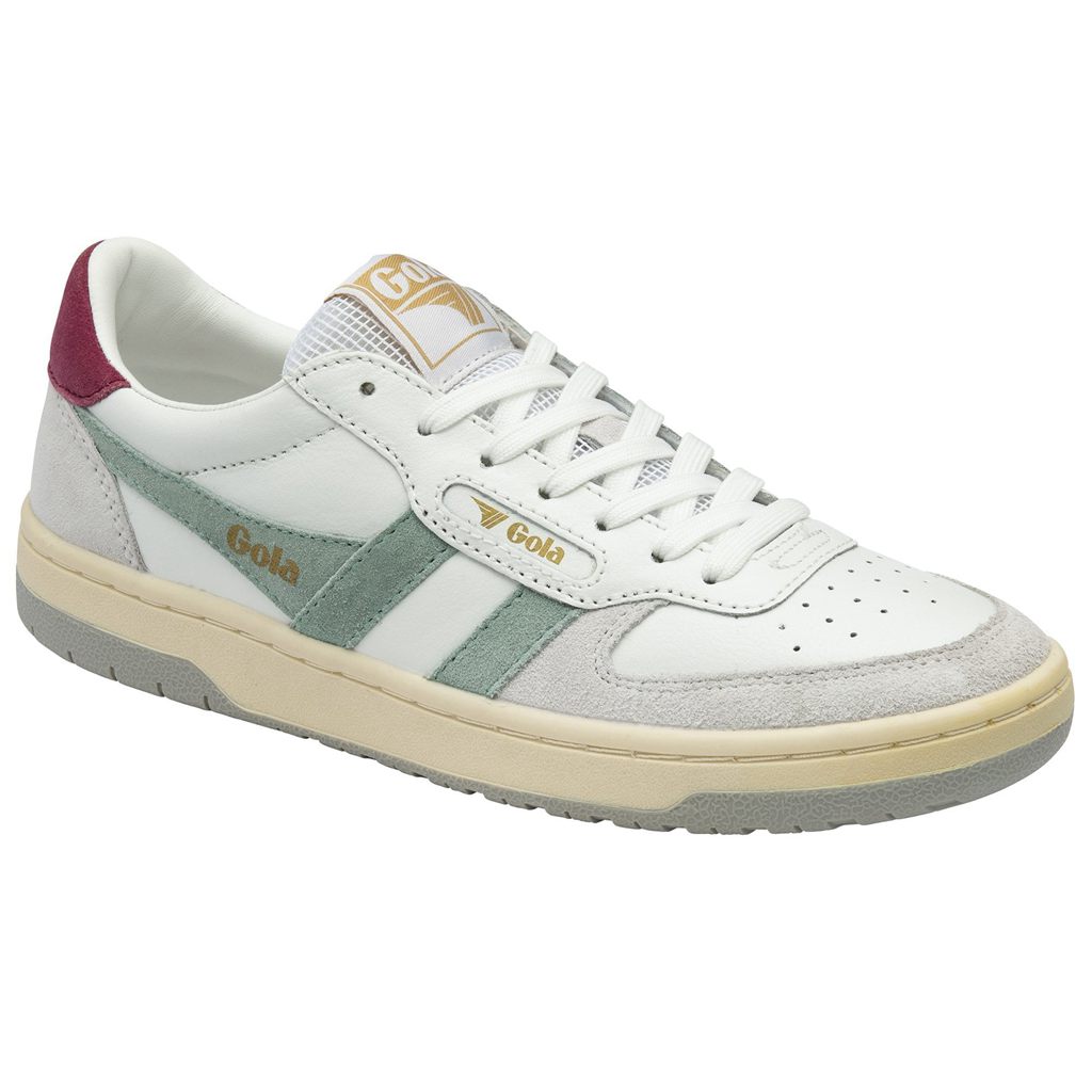 Gola Classics Hawk Sneakers Hvite Grønn Lyse Grå Norge | LQARJM-365