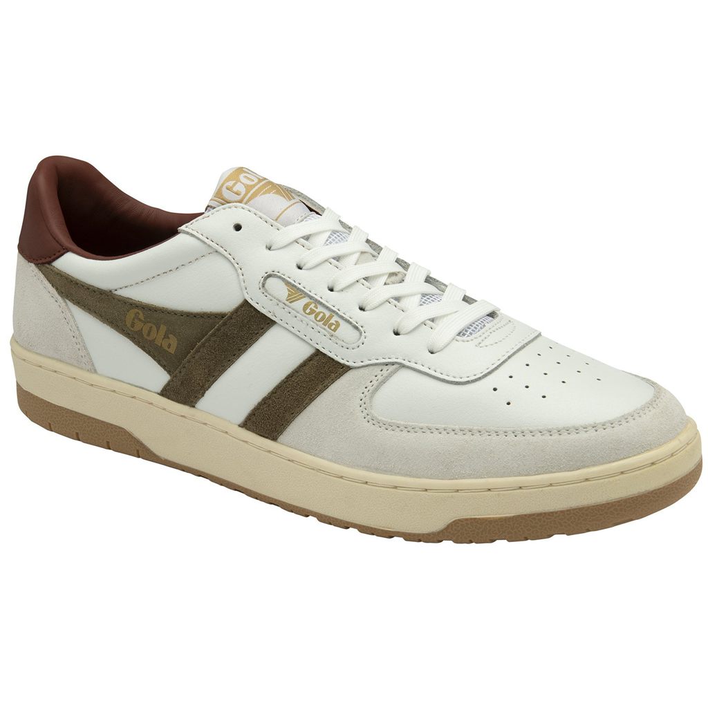 Gola Classics Hawk Sneakers Hvite Khaki Norge | KZFYVQ-612