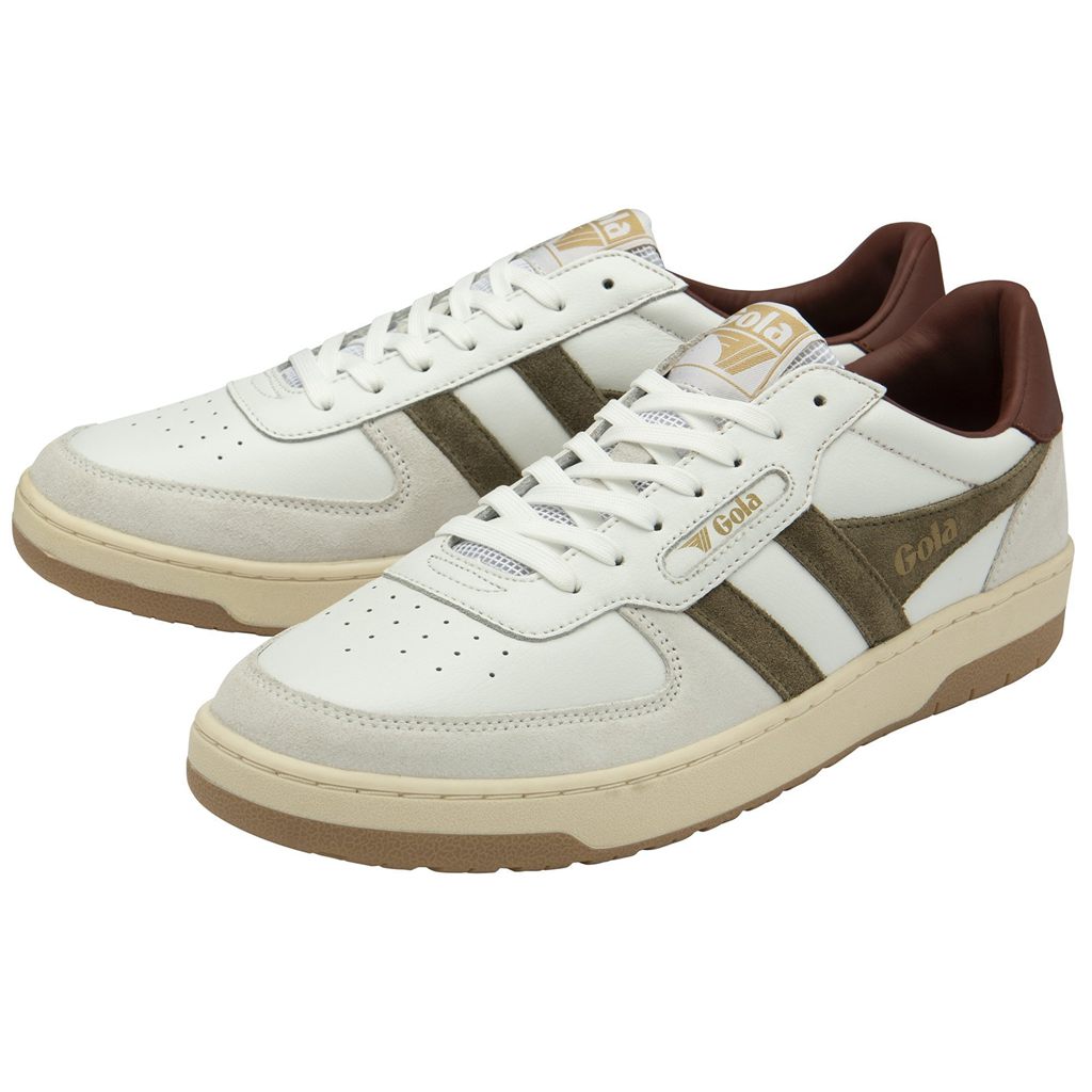 Gola Classics Hawk Sneakers Hvite Khaki Norge | KZFYVQ-612