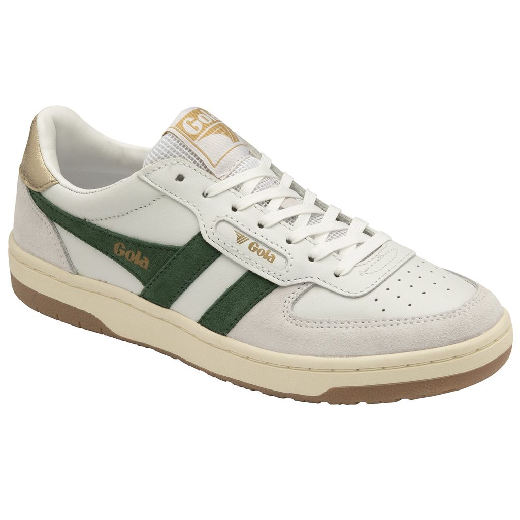 Gola Classics Hawk Sneakers Hvite Mørke Grønn Gull Norge | SUFTLX-497