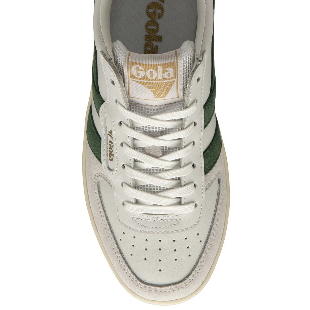 Gola Classics Hawk Sneakers Hvite Mørke Grønn Gull Norge | SUFTLX-497
