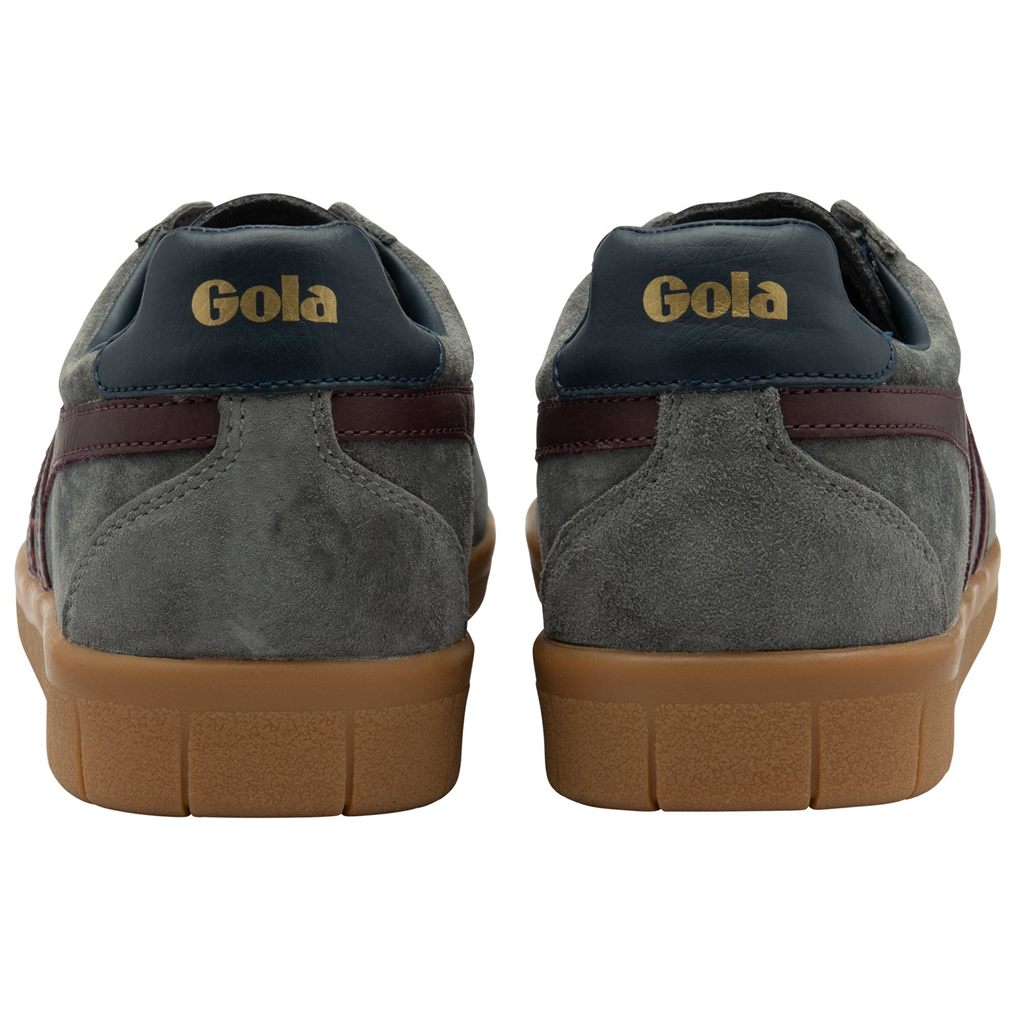 Gola Classics Hurricane Suede Sneakers Burgunder Marineblå Norge | LKAVID-391