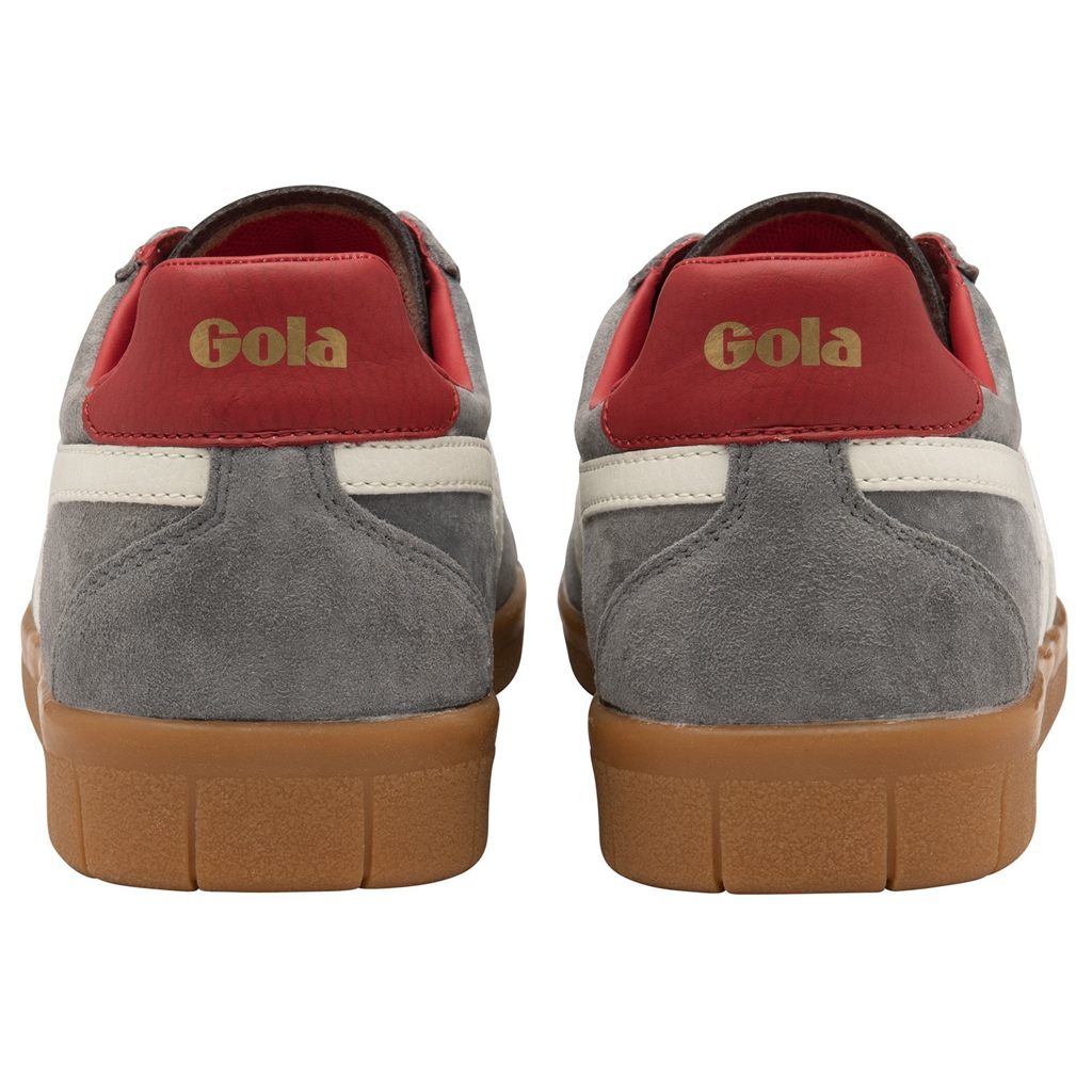 Gola Classics Hurricane Suede Sneakers Hvite Dyp Rød Norge | ZLYBOI-274